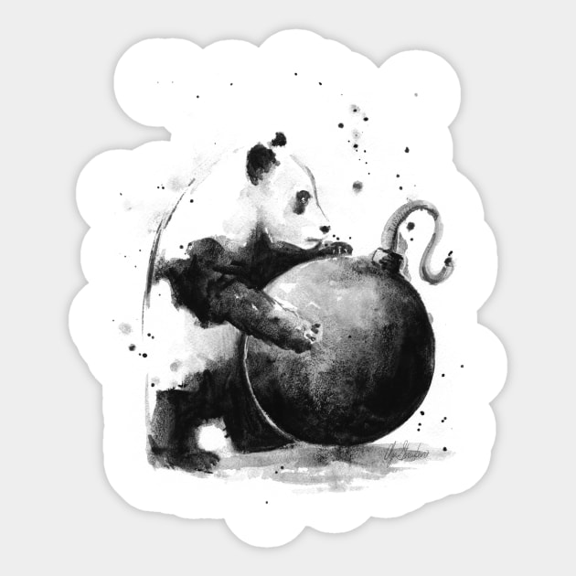 Boom Panda Sticker by Olechka